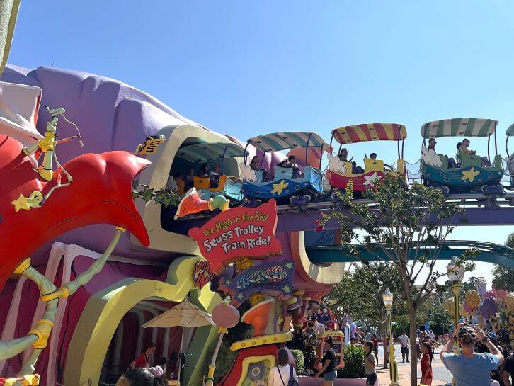 high in the sky trolley at islands of adventure