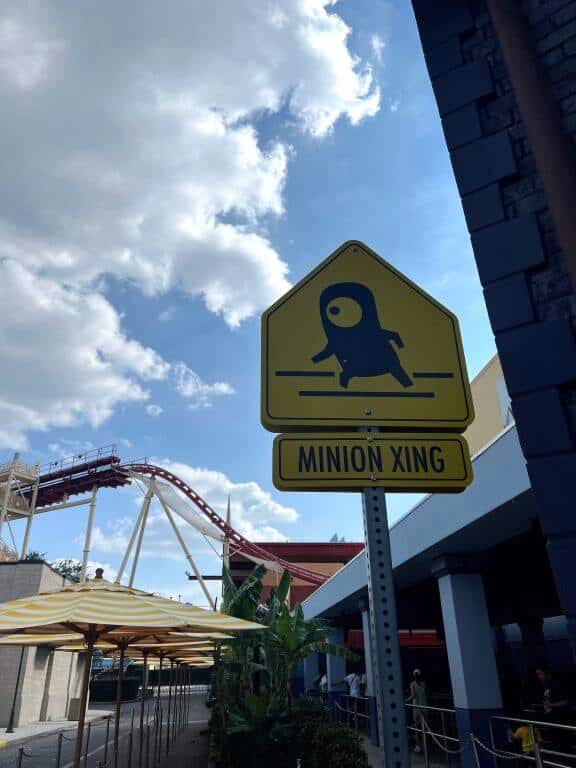 minion land crossing at universal studios florida