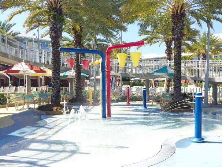 splash pad at cabana bay beach resort