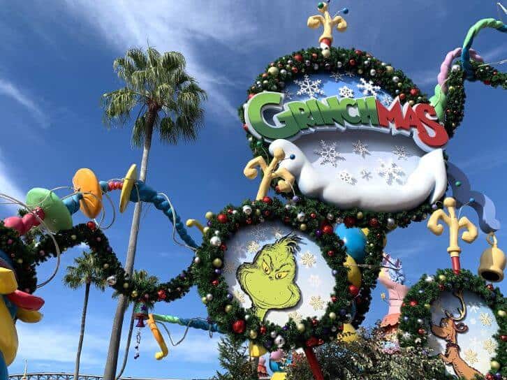 entrance to seuss landing grinchmas