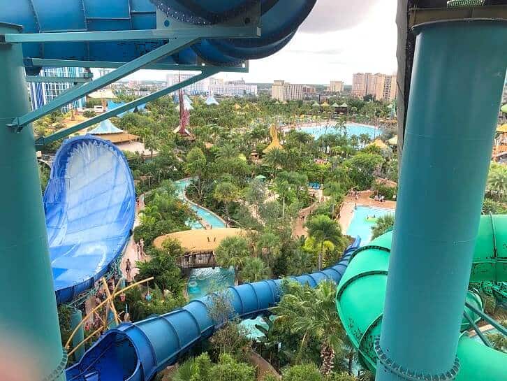 slides at volcano bay