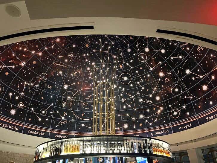 ceiling at bar helios