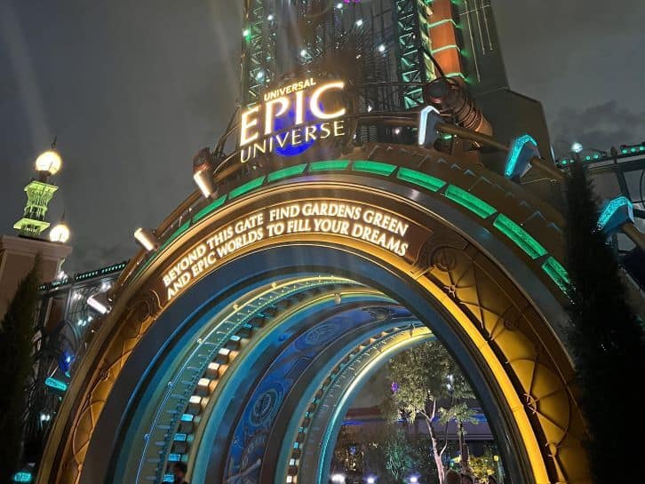 epic universe portal at entrance