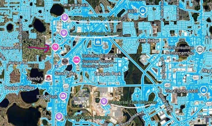 locations of cabana bay and endless summer resorts