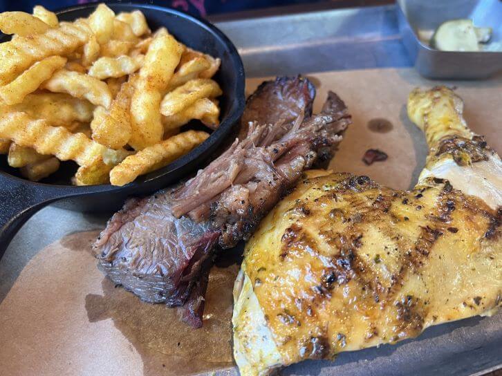 two meat platter at oak and star tavern