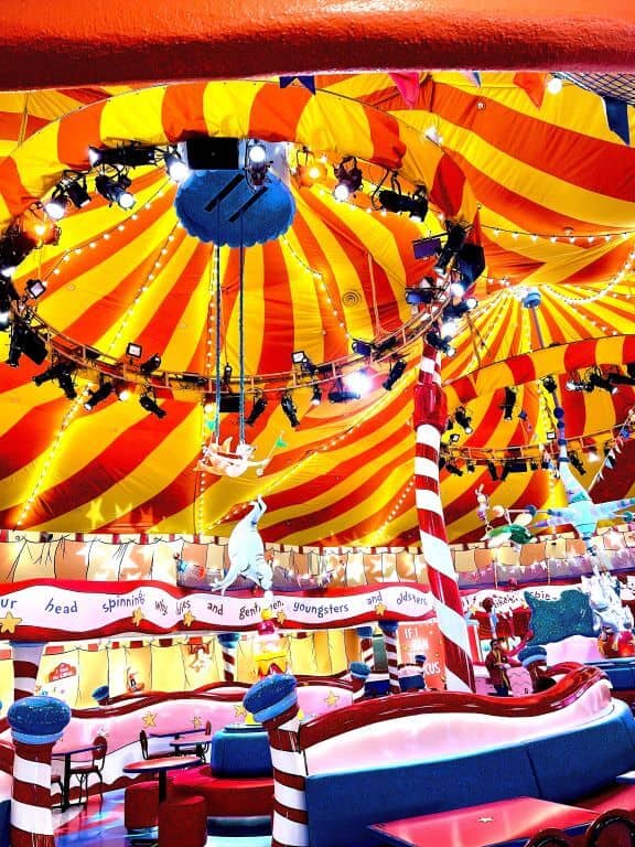 interior of circus mcgurkus at seuss landing universal islands of adventure