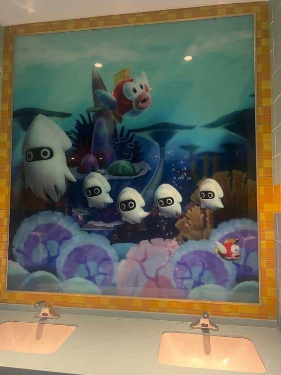 bathroom at super nintendo land