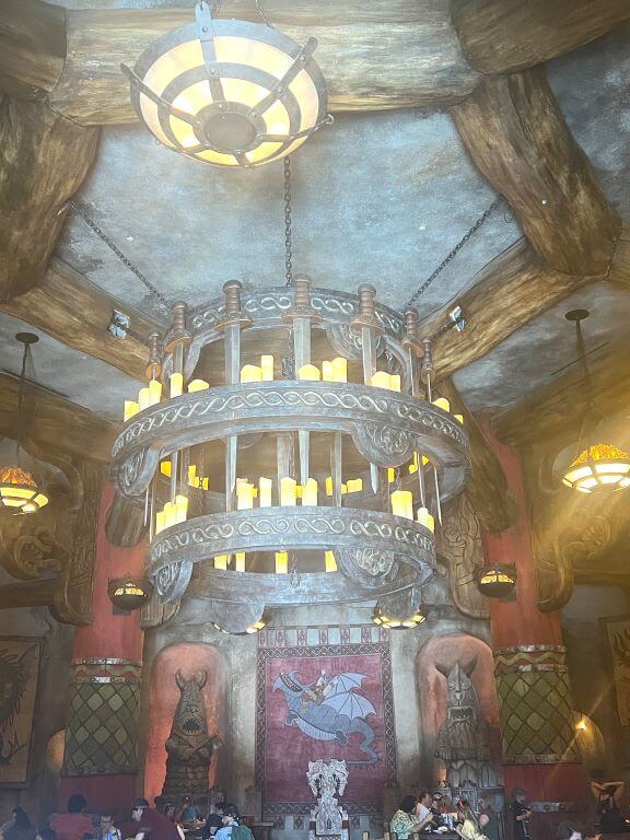 mead hall dining area at epic universe